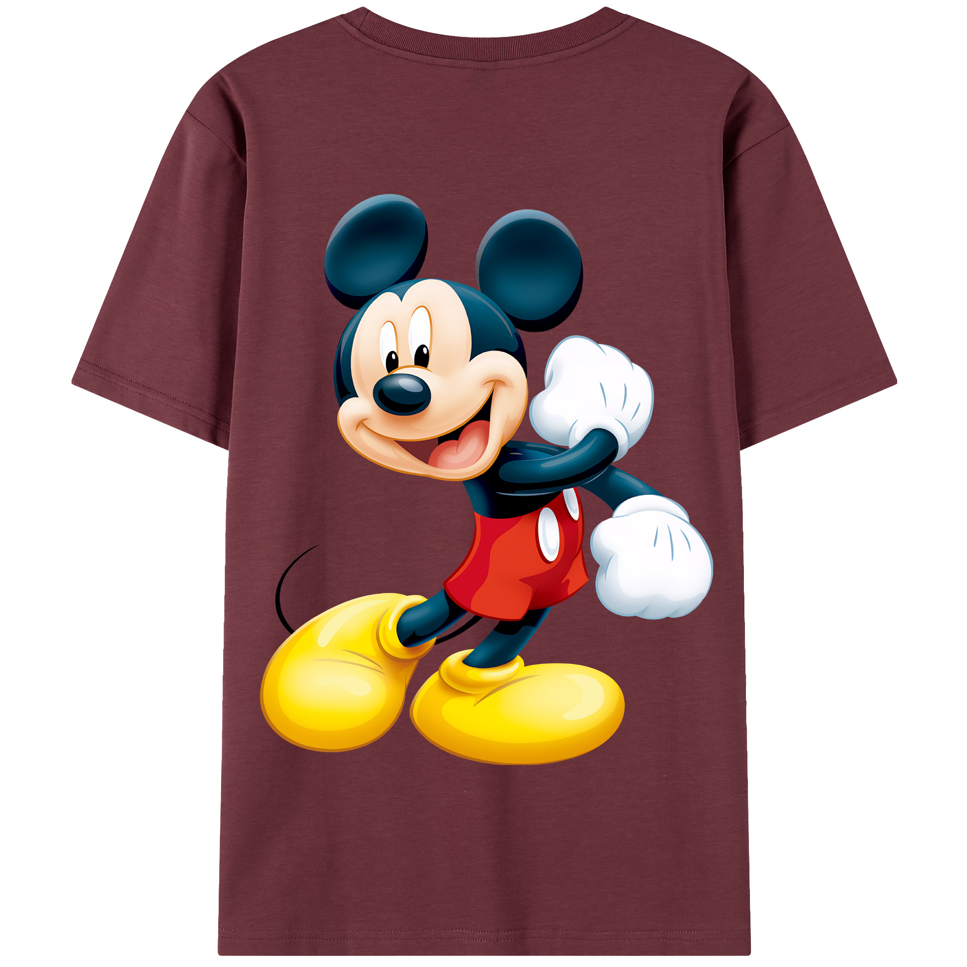 （画像用） ミッキーマウス Mickey Mouse 綿100％半袖Tシャツ（背面プリント）
